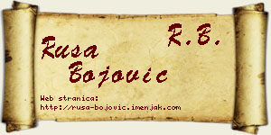 Rusa Bojović vizit kartica